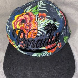 Paradise Neff Floral Snapback Flat Bill Hat